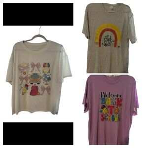 Women's Graphic Tees - Multicolor Set xl